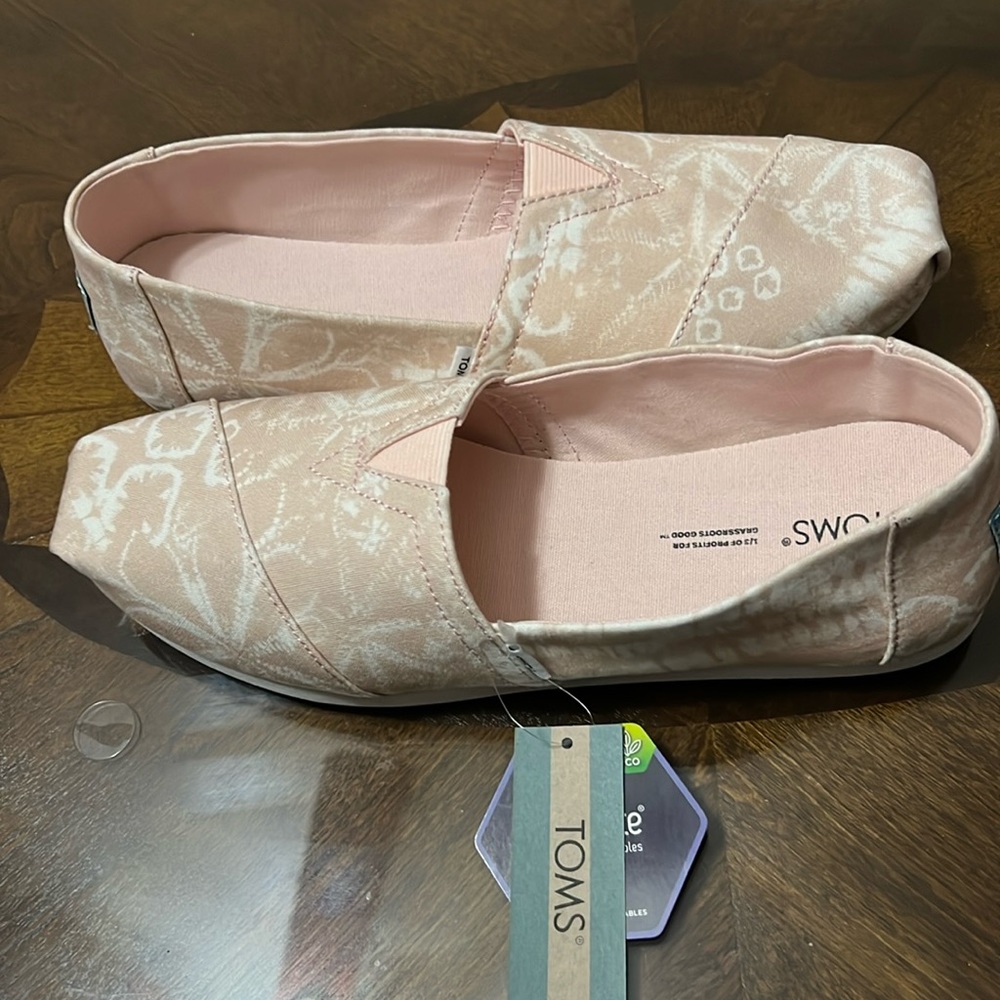 TOMS Womens Alpargata 3.0 Loafer Flat Cloudy Pink Patchwork Batik Print Size 9